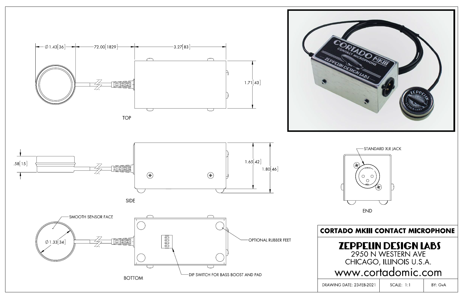 Spec and Documents - Cortado Mic